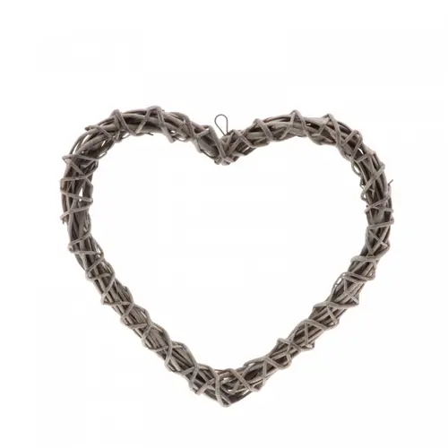 Kranz grau Herz Weide D34cm