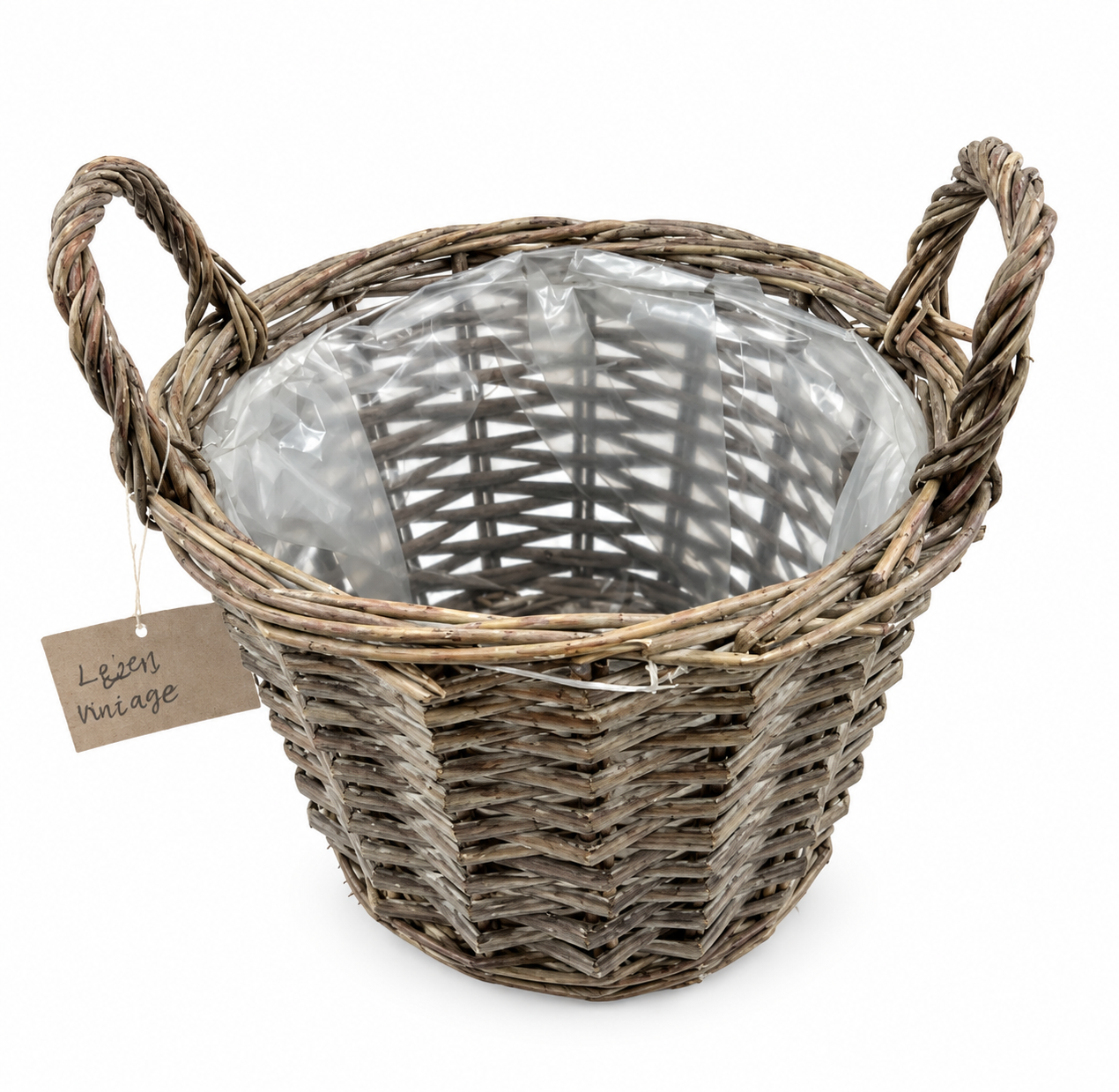 Korb Henkel Malaga braun D21cm H14cm