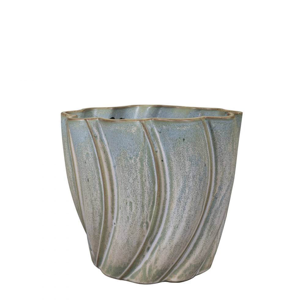 Keramik Übertopf Juul blau D16cm H15cm