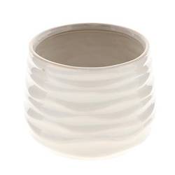 Keramik Übertopf Benny crem D17cm H15.5cm