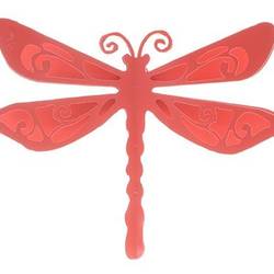 Wandaufhänger Libelle rosa D25.5cm