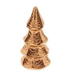 Weihnachtsbaum mit Glitzer braun D11.5cm H22.5cm