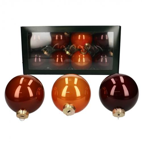 Kugel  braun mix D08cm Pearl x8 