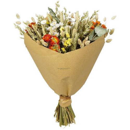Trockenblumen Strauss Classic orange L60cm