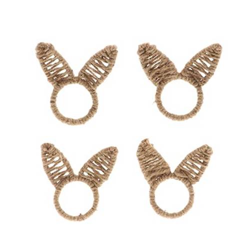 Serviettenring Hase natur x4 D08cm