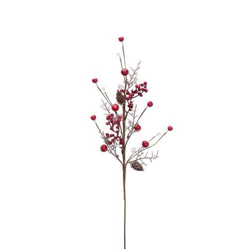 Zweig Beeren rot L54cm