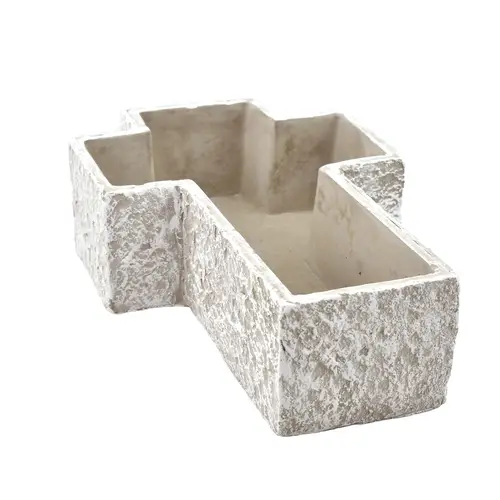 Beton Übertopf Kreuz 28.5x19x08cm