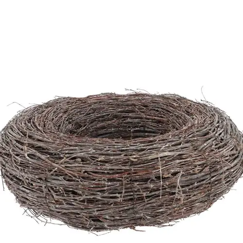 Birke Topf Rund whitewash 40x10cm