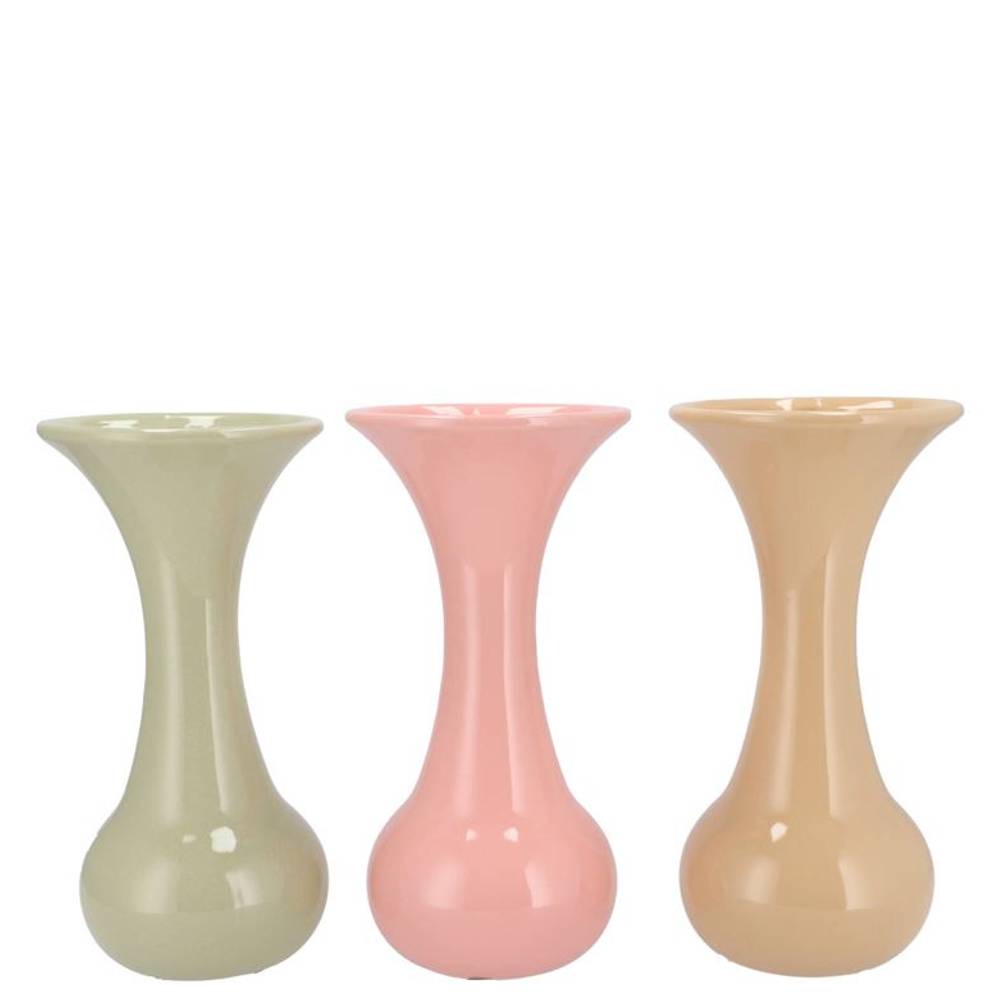 Keramik Vase Mia Dreamy mix pastel 09x09x18cm