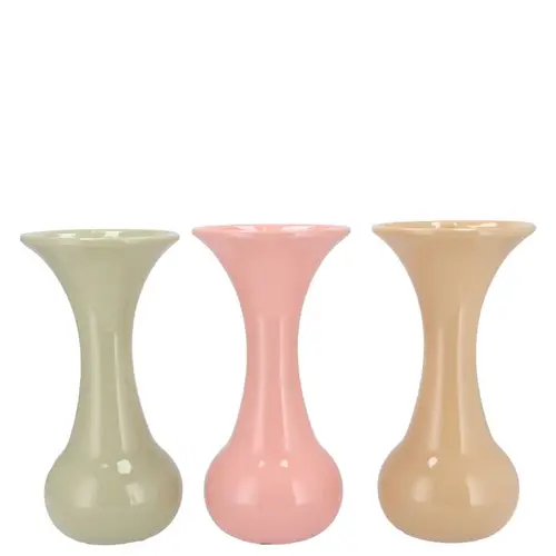 Keramik Vase Mia Dreamy mix pastel 09x09x18cm