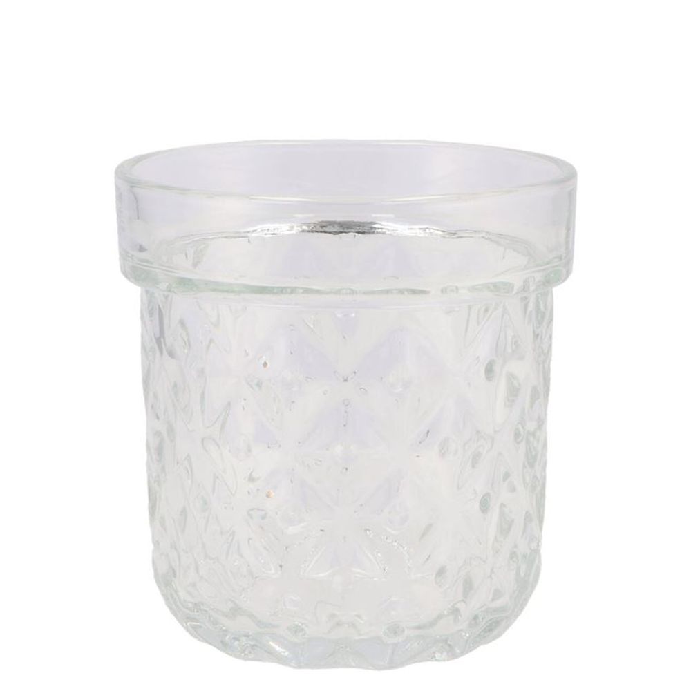 Glas Teelicht Barokruit D13cm H14cm
