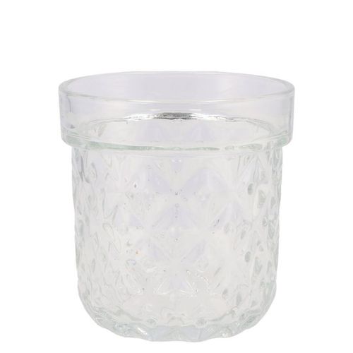 Glas Teelicht Barokruit D13cm H14cm