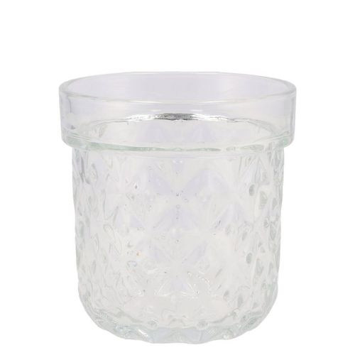 Glas Teelicht Barokruit D13cm H14cm