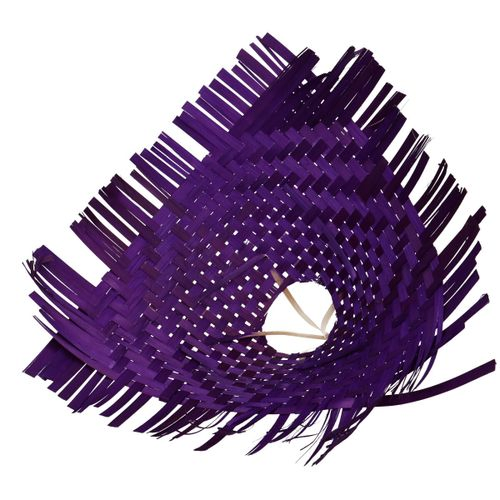 Strausshalter Bambus lila flechten D34cm