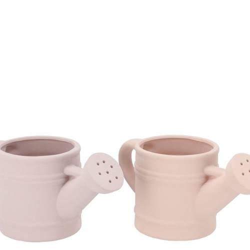 Keramik Übertopf Chai Giesskanne braun mix 22x11x11cm