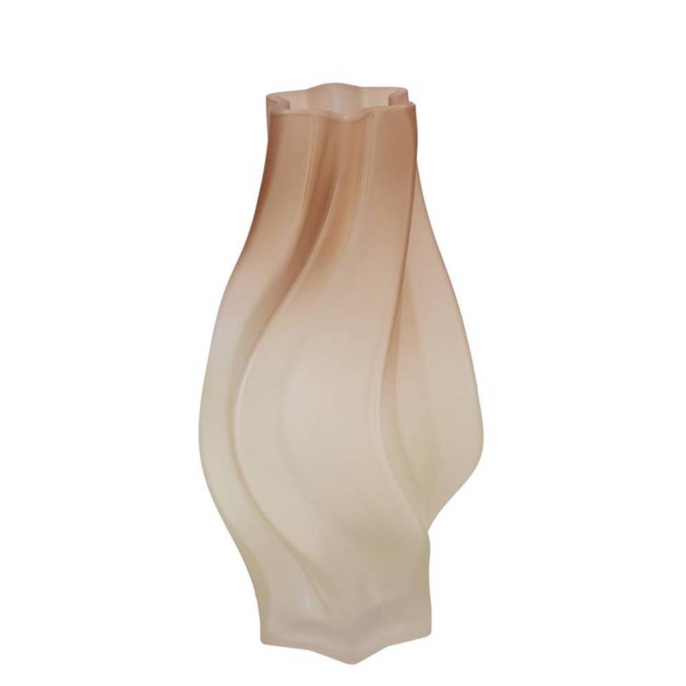 Glas Vase Taylor Swirl braun D17cm H32cm