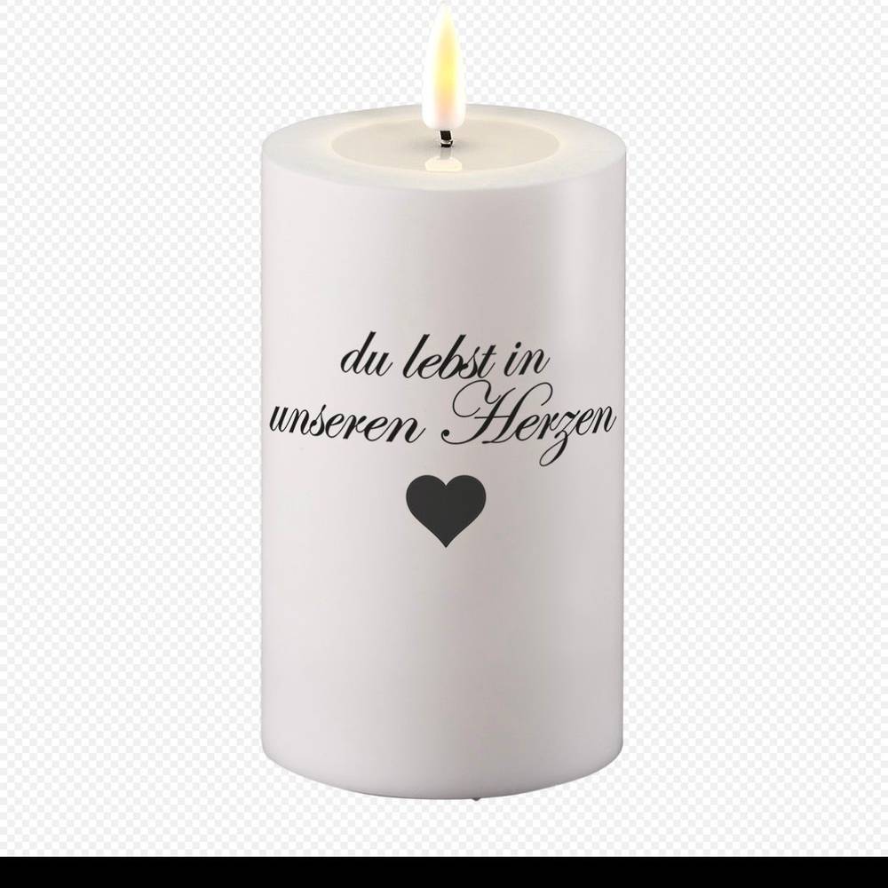 LED Grabkerze lebst in unseren D08cm H15cm exkl Batt.