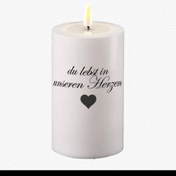 LED Grabkerze lebst in unseren D08cm H15cm exkl Batt.