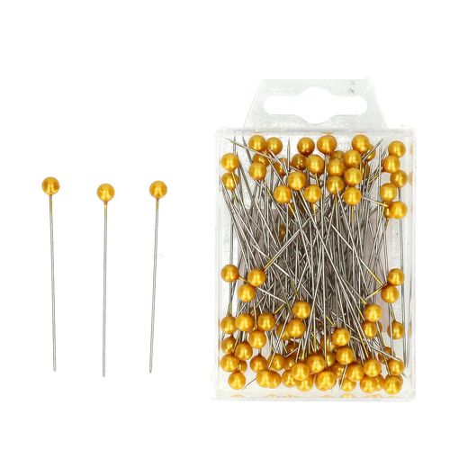 Stecknadel Perle gold 06x65mm x100
