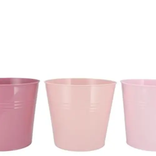 Zink Eimer Basic Sommer mix rosa 25x22x17cm