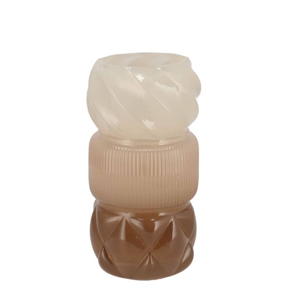 Glas Vase Mae sand 11x11x20cm