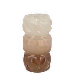 Glas Vase Mae sand 11x11x20cm