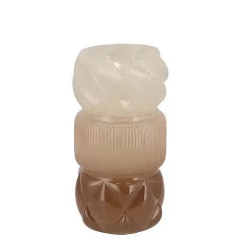 Glas Vase Mae sand 11x11x20cm