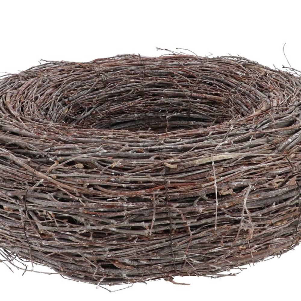 Birke Topf Rund whitewash 65x17cm
