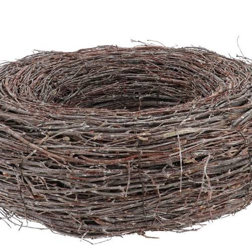 Birke Topf Rund whitewash 65x17cm
