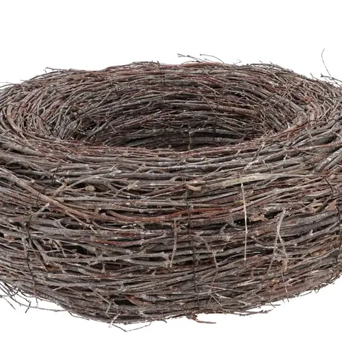 Birke Topf Rund whitewash 65x17cm