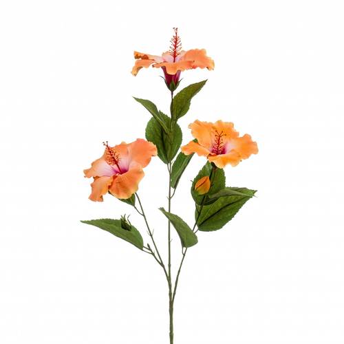 Seiden Hibiscus orange L82cm