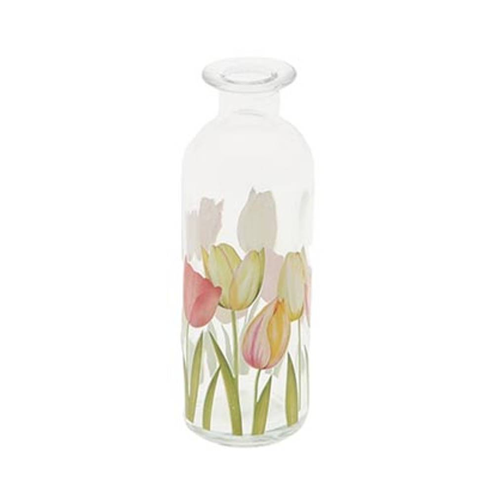 Glas Flasche Tulpe D05.5cm H16.5cm