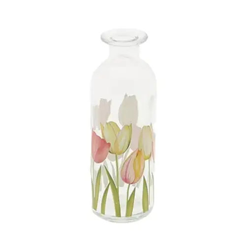 Glas Flasche Tulpe D05.5cm H16.5cm