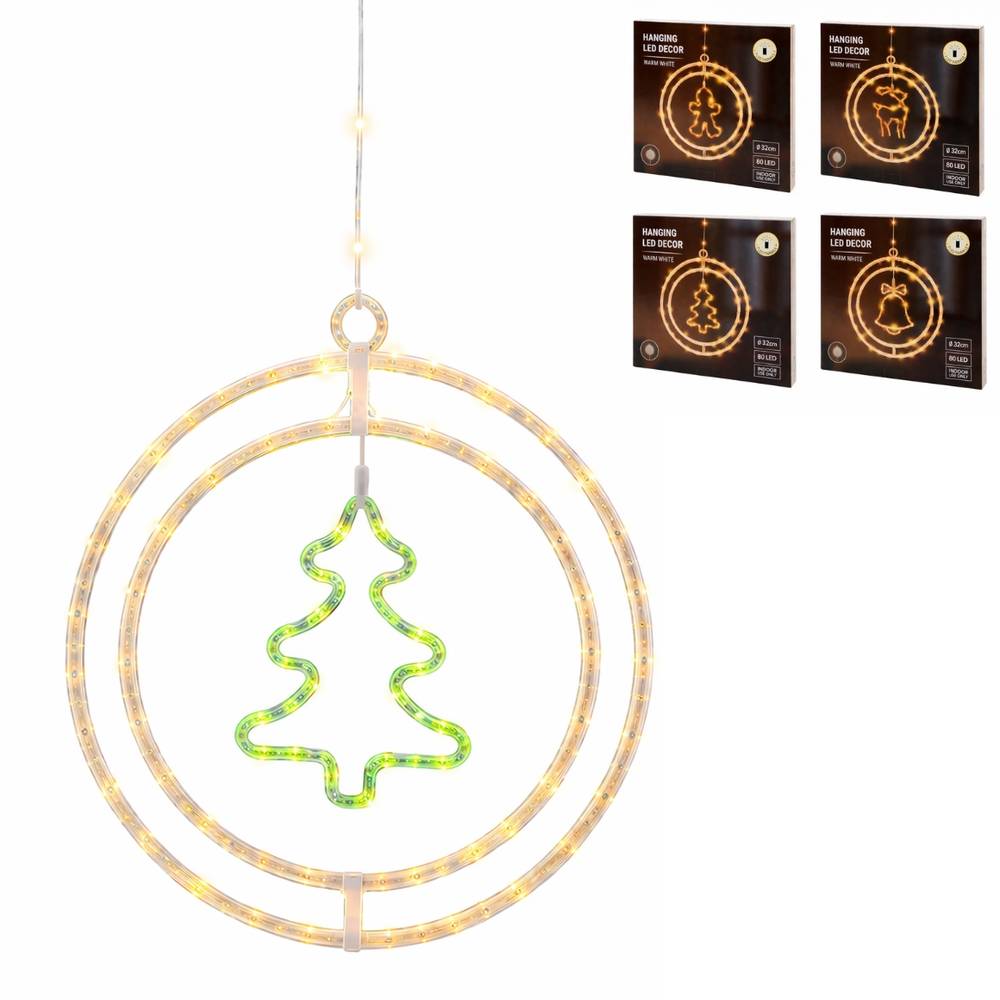 Weihnachtsanhänger mit LED-Beleuchtung 4/Set