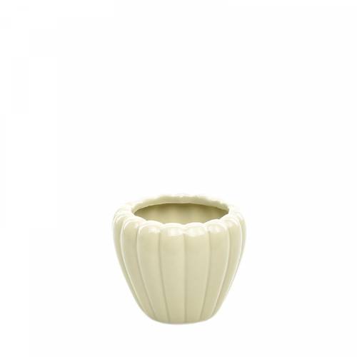 Keramik Übertopf Eva creme D08.5cm H07cm