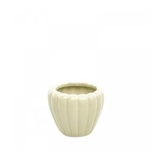 Keramik Übertopf Eva creme D08.5cm H07cm