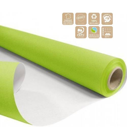 Papier Rolle 80cm weiss/grün 60gr 40m