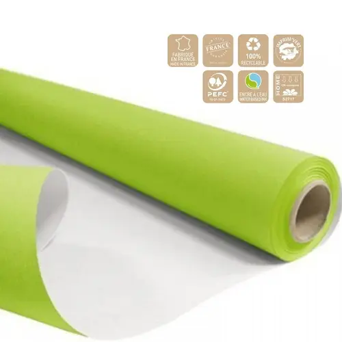 Papier Rolle 80cm weiss/grün 60gr 40m