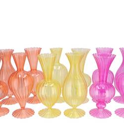 Glas Vase Sunny Dutch mix orange 12x12x28cm