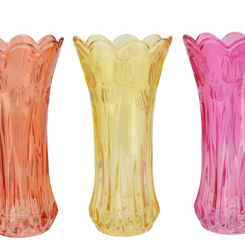 Glas Vase Delight Tulpe mix Dutch 15x30cm