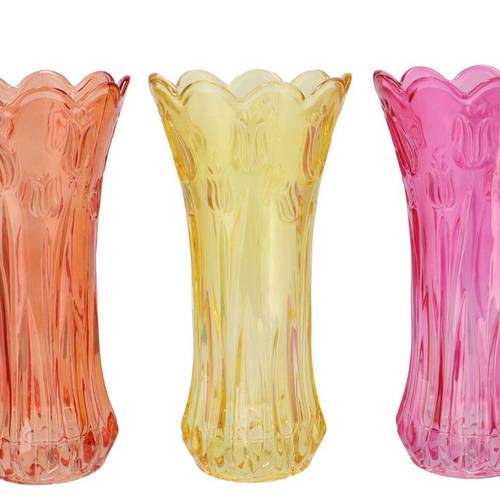 Glas Vase Delight Tulpe mix Dutch 15x30cm