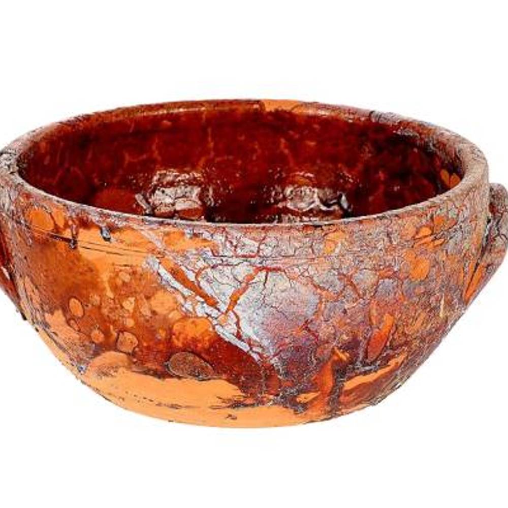 Keramik Schale Harz terrakotta D26cm H18cm