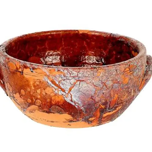 Keramik Schale Harz terrakotta D26cm H18cm