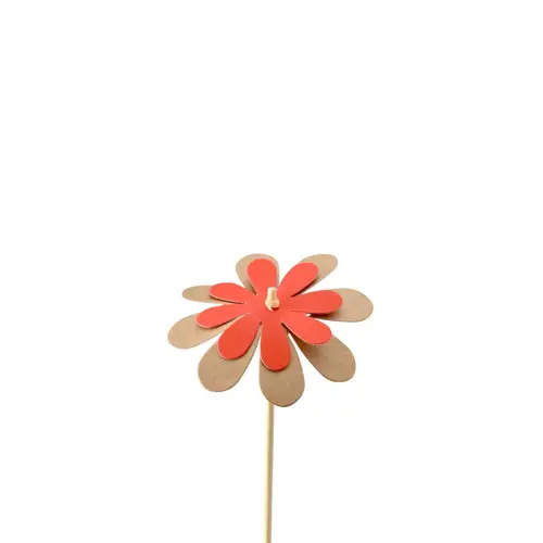 Blume Kraft auf Stab orange L50cm D08cm 