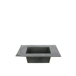 Melamine Schale viereck grau D20cm H05cm