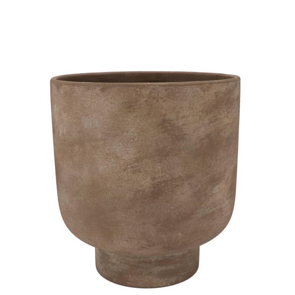 Keramik Übertopf Florenz bronze 13x13x15cm
