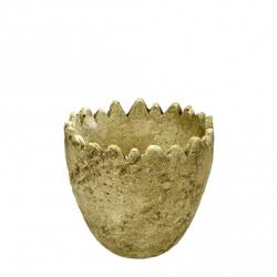 Keramik Übertopf Ei creme D11.5cm H11.5cm