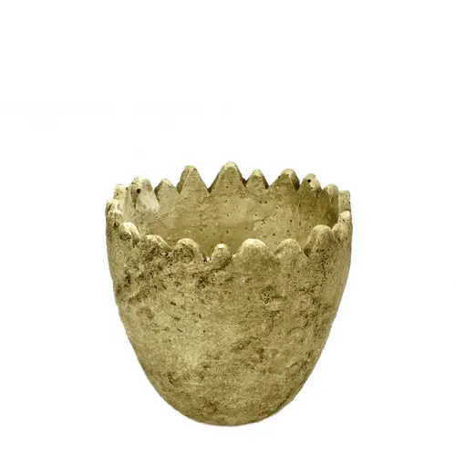 Keramik Übertopf Ei creme D11.5cm H11.5cm