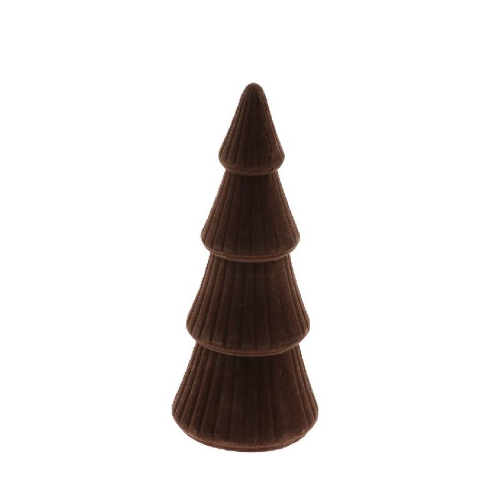 Deko Baum Flock braun D10cm H25cm