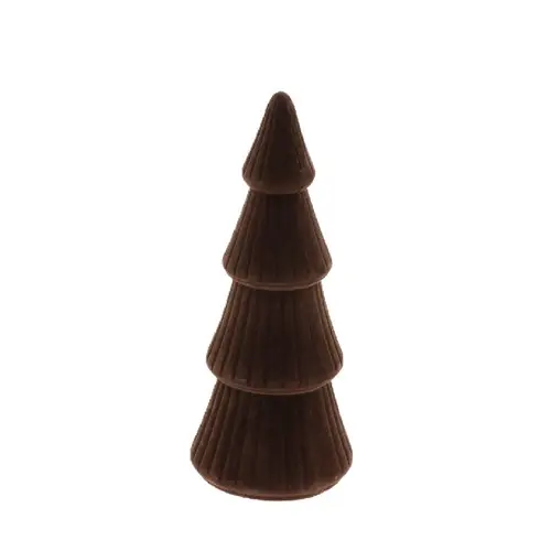 Deko Baum Flock braun D10cm H25cm